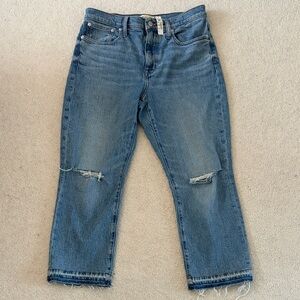 Madewell High-Rise Crop Slim Boyjean, 28petite